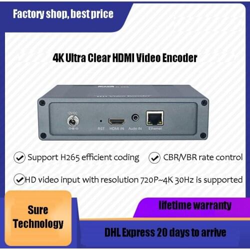 4K ultra-clear video encoder live encoding H.265 Fast speed medical video conference game live hotel IPTV can be used warranty