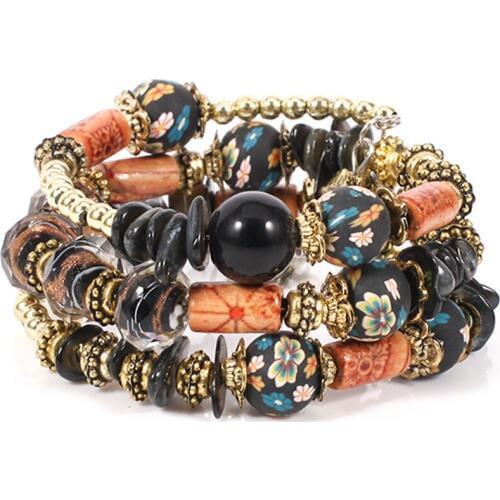 6Colors Fashion Glass Beads Bracelets & Bangles Pulseras Mujer Jewelry for Women Gift