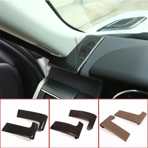 2pcs Carbon Fiber Style For Land Rover Range Rover Sport RR Sport 2014-2017 ABS Plastic Dashboard Side Decoration Cover Trim