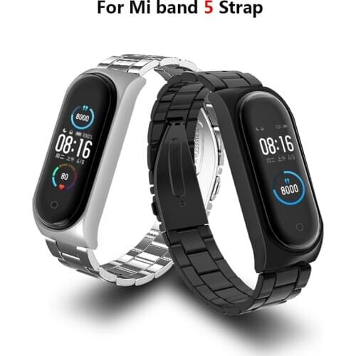 Bracelet Wristbands Pulsera Correa for Xiaomi Mi Band 5 4 3 Strap Metal Stainless Steel for Mi band 5 Wrist Bands smartwatch