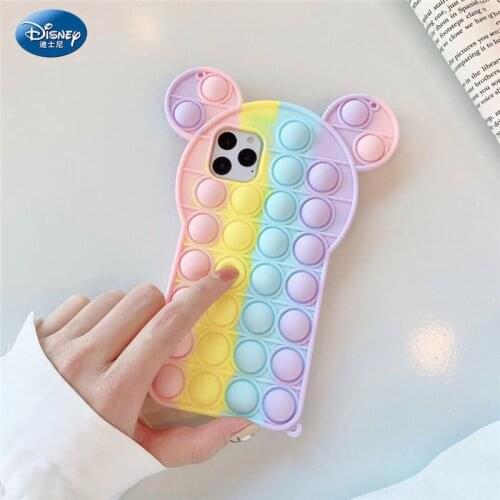Disney Mickey Phone Case for IPhone 11/12ProMax/X /11pro/XR/12pro/8plus/se/7/12mini Phone Cover with Rope zz0602