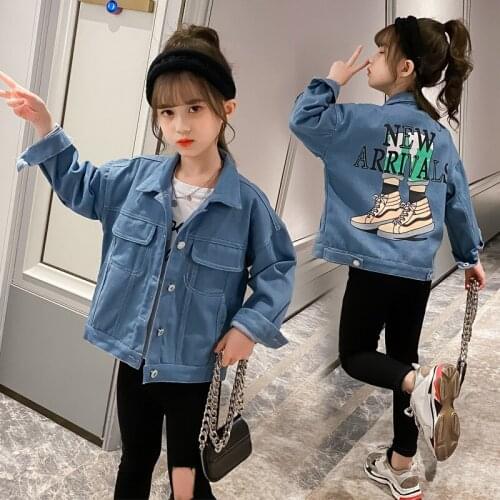 Girls Babys Kids Coat Jacket Outwear 2021 Printed Spring Autumn Overcoat Plus Size Top Cardigan Toddler Childrens Clothing
