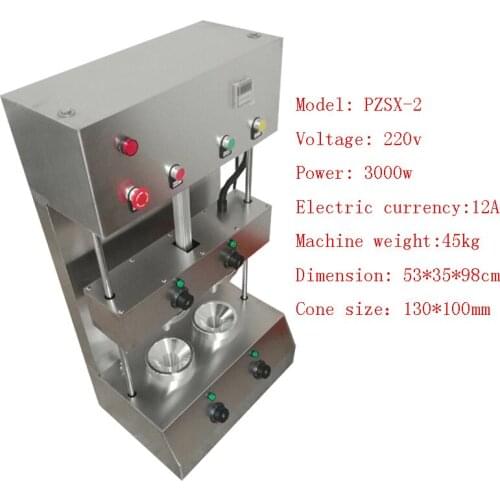 Hot Selling Home Pizza Cone Machine Two Umbrella Pizza Making Machine Efficient Pizza Cone Forming Machine