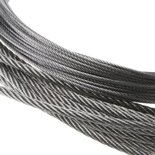 New 10m 304 Stainless Steel Wire Rope Soft Fishing Lifting Cable 7*7 Clothesline