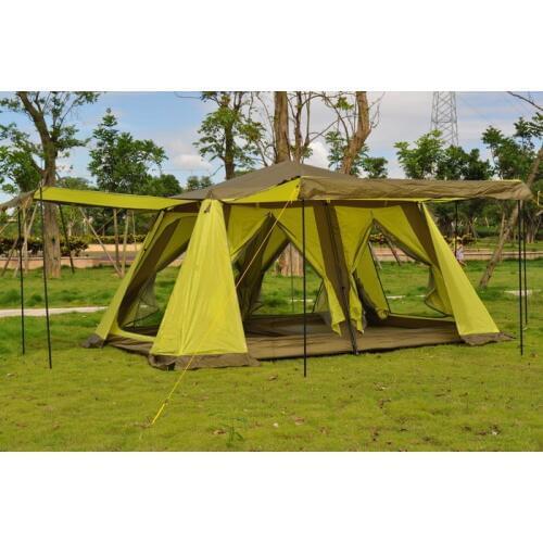 2016 New style high quality 6-10 person double layer waterproof ultralarge two bedroom camping family party tent