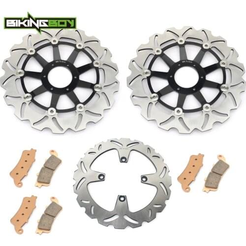 BIKINGBOY For Honda VFR 800 Fi Interceptor 98 99 00 01 VFR 800 F 1998 1999 Front Rear Brake Discs Disks Rotors + Pads Full Set