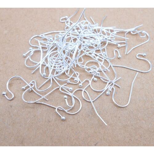 Piercing handmade DIY silver jewelry accessories S-shaped ear hook earring connection clip pendant accessories clip round needle