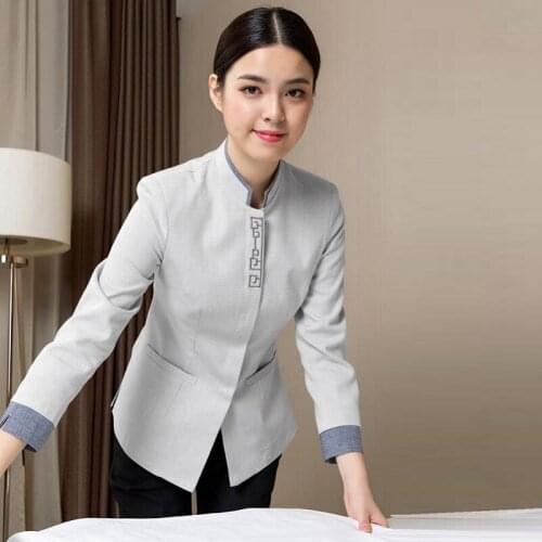Housekeeping Uniforms Hotel Supplies Maid Hotel Cleaner Uniform Workwear Cleaning Service Uniform Waitress Clothing AS508