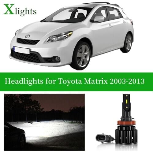 Xlights For Toyota Matrix 2003 - 2014 Led Headlight Bulb Low High Beam Lamp Canbus No Error Headlamp Ultra Bright Auto Light