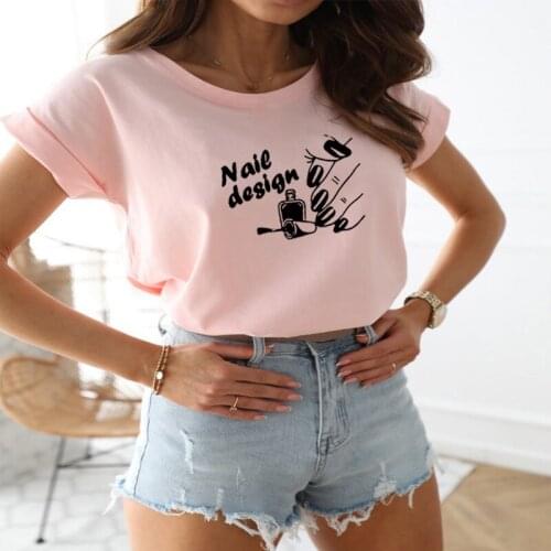 I'm A Manicurist Printed T-Shirts Women Summer Short Sleeve Cotton Top Casual Manicurist Nails T Shirts For Lady Girl O-Neck Tee