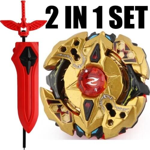 GOLD Spinning Top BURST B-90 Galaxy Zeus.4m.PI With Sword Launcher