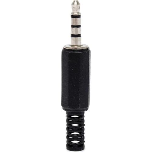 3.5mm 1/8" Audio Male Plug for Microphone Headphone 3.5mm 4 Pole Jack Audio Solders Video Connectors