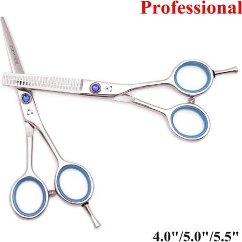 4.0 5.0 5.5 Hair Scissors 440C Japan Steel Professional Hairdressing Scissors Thinning Barber Scissors Hair Cut Shears 1117