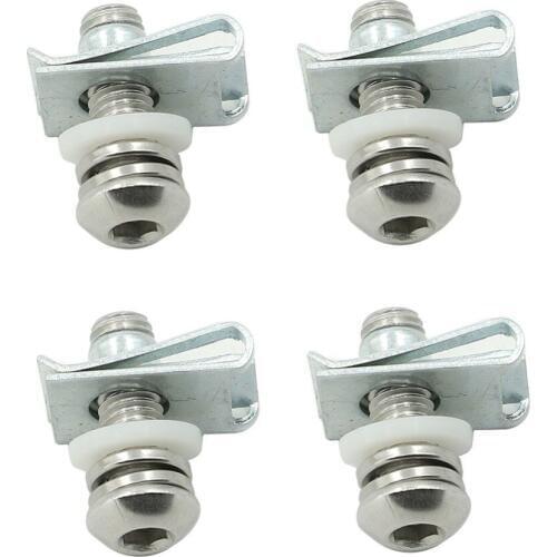 4 PCS Chrome Hard Bags Theft Deterrent Saddlebag Lock Hardware Mounting 1996 - 2013 for Harley Touring Electra Glide Road Glide