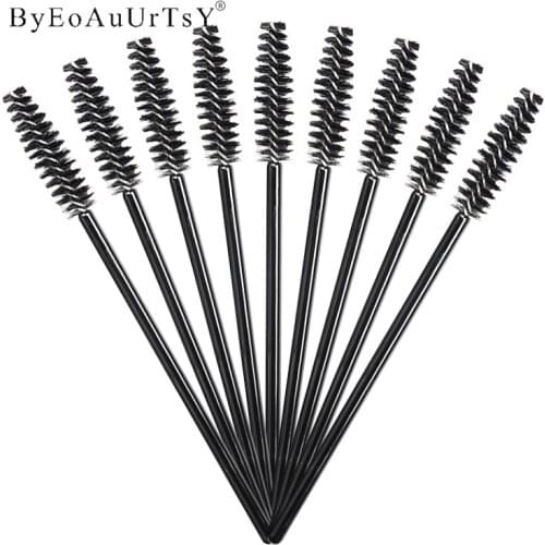 50Pcs/pack Disposable Eyelash Extension Eyebrow Brush Mascara Wand Applicator Spoilers Eyelashes Cosmetic Brushes Makeup Tools