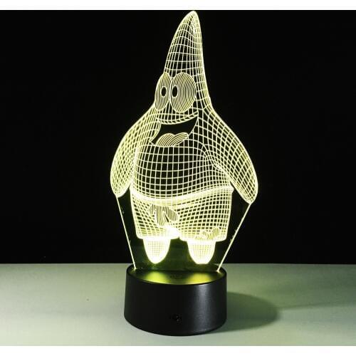 Cartoon Lamp Acrylic 3D LED Night Light USB 3D LED Table Lamp for Baby Sleeping Lights Kids Birthday New Year Gift Boys Girls