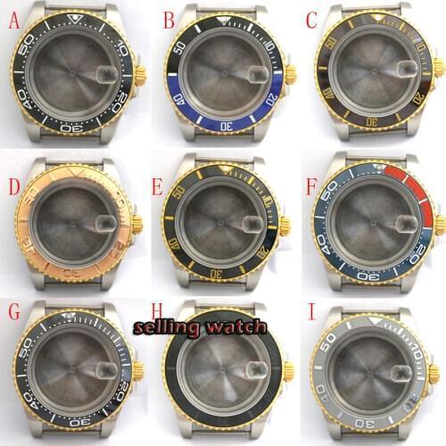 Fit ETA 2836 NH35 NH36 Automatic Movement Stainless Steel 40mm Watch Case with Sapphire Glass Rotating Bezel