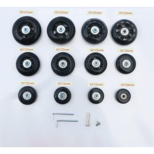 Luggage wheels repalcement trolley case pulley wheel mute universal accessories 20-28 inch suitcase wheels caster for luggage
