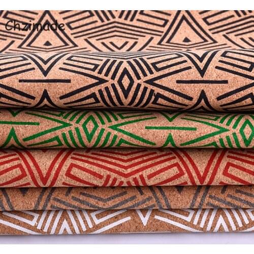 Chzimade A4 Vintage Soft Cork Synthetic Leather Fabric Sheet For Handbags Clothes Diy Sewing Fabric Crafts
