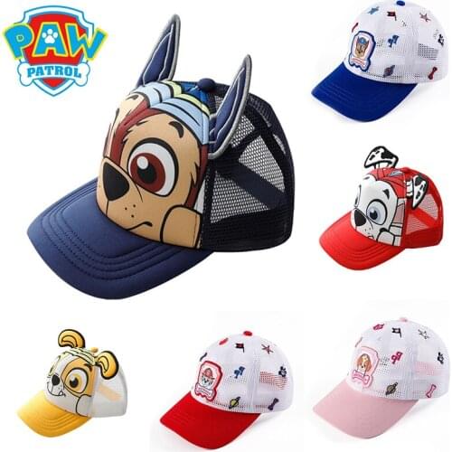 Genuine Paw Patrol Childrens Baseball Cap Chase Marshall Rocky Sky Boys Girls Cap Cartoon Mesh Cap Cute Summer Cap Kids Gift