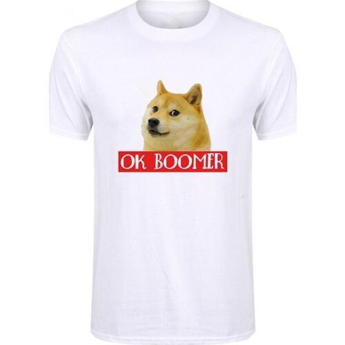 Shortly OKAY Boomer Corgi Man T shirt New Things Tops Short Sleeved What A Terrible Day With Traditional Thinking Tshirt