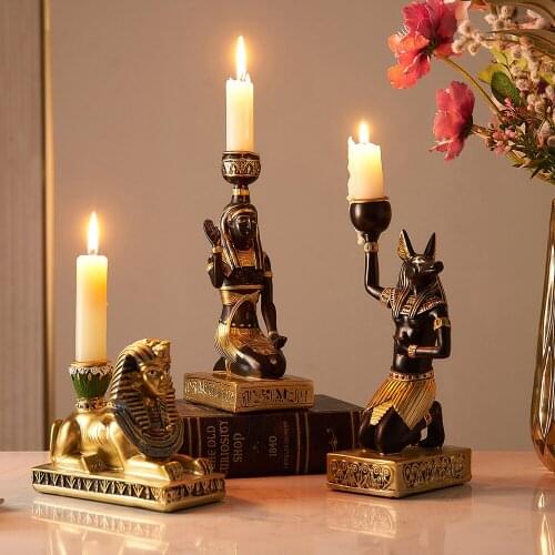 Creative Resin CandleSticks Home Decoration Classic African Style Table Candle Holder Romantic Living Room Decorative Accessorie