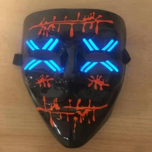 Halloween Led Mask Halloween Purge Masks Glow LED Light Up Mask Election Mascara Costume Festival Cosplay Mask