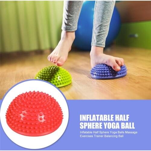 Newly Inflatable Half Sphere Yoga Balls PVC Massage Fitball Exercises Trainer Balancing Ball For Gym Pilates Sport Fitness