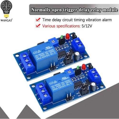DC 5V 9V 12V Normally Open Type Triggered Delay Switch Time Delay Relay Module Circuit Timer Timing Board Switch Trigger