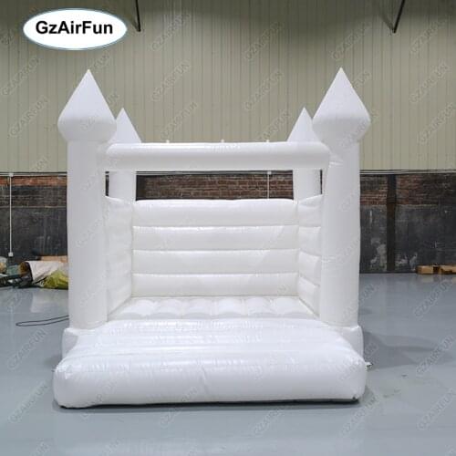Factory wholesale 10x10ft inflatable pvc castle Wedding bouncer white inflatable jumper with slide, toddler jumping combo