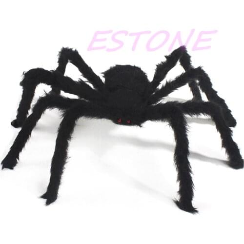 Plush Soft Toy Black Plush Spider Red Eye Halloween Decoration Party FavoursRamadan Festival GiftRamadan Festival Gift