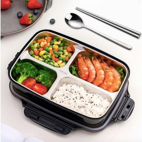Portable 304 Stainless Steel Lunch Box New Hot Style Compartment eco-friendly Box Kitchen Leakproof Food Container