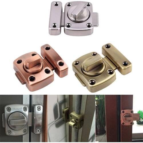 1 Pcs Zinc Alloy Thick Anti-theft Security Door Rotate Latch Slide Lock for Gate Cabinet Window DIN889