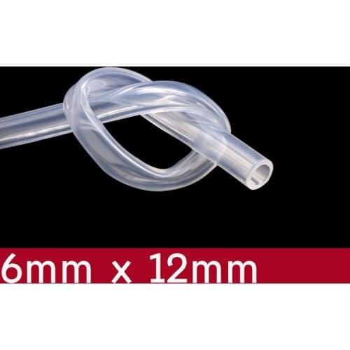 Transparent Flexible Silicone Tube ID 6mm x 12mm OD Food Grade Non-toxic Drink Water Rubber Hose Milk Beer Soft Pipe Connect