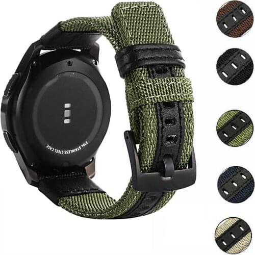 Nylon Leather Bracelet Strap For xiaomi Amazfit Bip Strap Bips watchband For Huami Amazfit Pace Stratos 2 GTS GTR 42 47 MM Strap