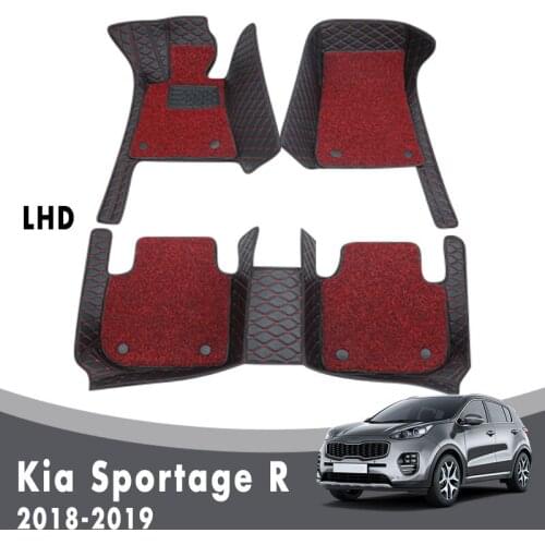 Luxury Car Floor Mats For Kia Sportage R 2019 2018 Waterproof Carpets Custom Styling Foot Pads Auto Accessories Interior Parts