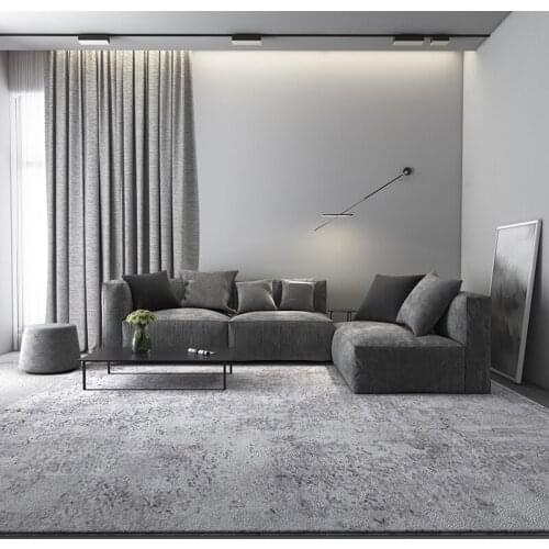 Gray Shaggy Carpet Livingroom Soft Home Kids Room Modern Rug Bedroom Fluffy Carpet Sofa Coffee Table Mat Nordic Study Room Rug