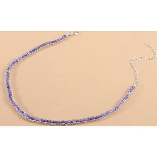 1pc Fashion Bohemian Style Bead Necklace Casual Beaded Choker Clavicle Necklace Jewelry Accessories For Women Girls