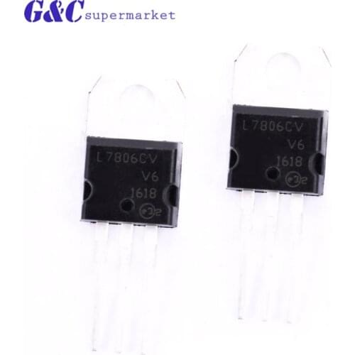 10pcs L7806CV TO220 L7806 TO-220 7806 LM7806 MC7806 stabilivolt voltage-regulator tube diy electronics