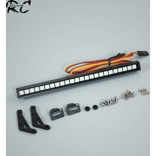 155mm RC Car Roof Lamp Colorful Waterproof 24 LED Light Bar for 1/10 RC Crawler Axial SCX10 II 90046 D90 TF2 JK Rubicon Body