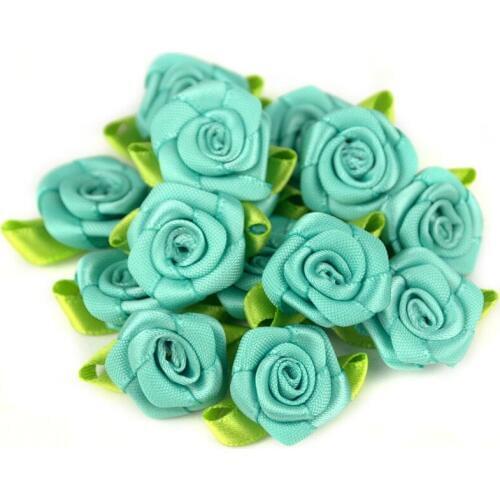 200pcs/lot 2CM Artificial Silk Mini Rose Flower Heads Make Satin Ribbon Handmade DIY Craft Scrapbooking For Wedding Decoration