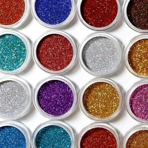 50G/bag Chunky Holographic Hexagon Glitter Mix (Face/Body/Eye Nail) Festival Chunky Dust Gel Manicure Glitter For Nail Art