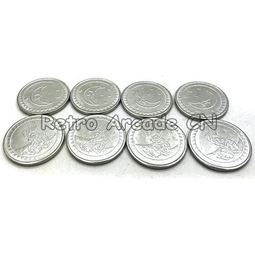 500 pcs Arcade game amusement parts 25*1.85mm game machine coin token Stainless steel token coin for jamma mame game