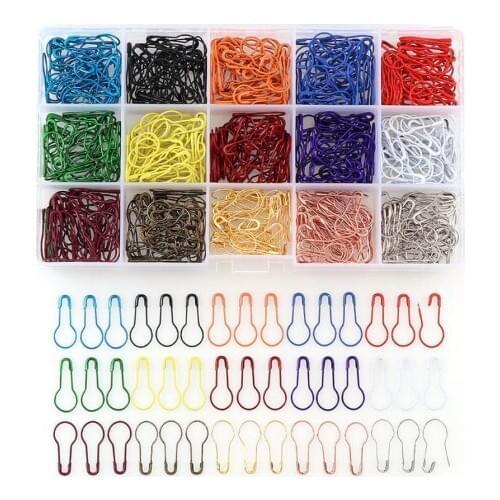 50set 300 and 600pcs/set Mix Color Metal Gourd Shape Safety Pins Knitting Cross Stitch Marker Tag Pins sport toy