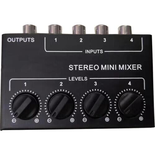 Cx400 Mini Stereo Rca 4-Channel Pive Mixer Small Mixer Mixer Stereo Dispenser for Live and Studio
