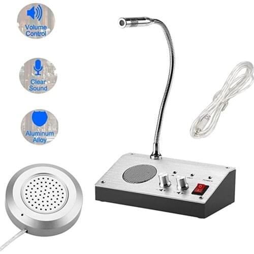 Dual Channel Intercom external speaker 100Hz 15KHz 110 240V Window counter intercom speaker system bank office hospital store