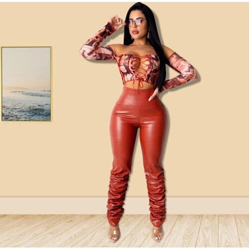 EWSFV Women's Leather Pants