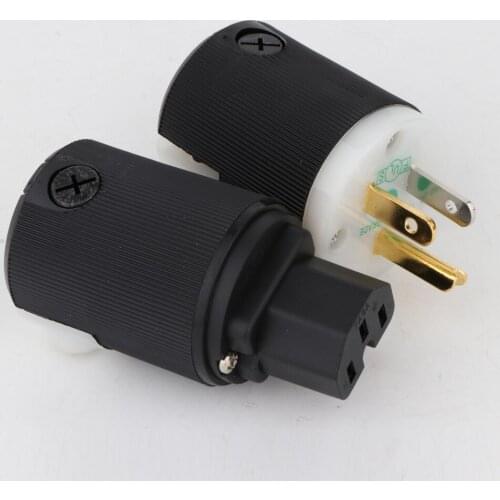Hifi Audio A pair gold plated US Power Plug&IEC Connecter