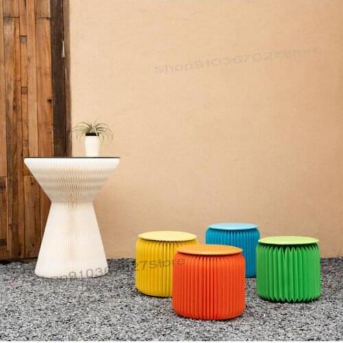 Creative Furniture Low Stool Folding Sofa Side Stool Small Apartment Cylindrical Stool Designer Living Room Fashion
