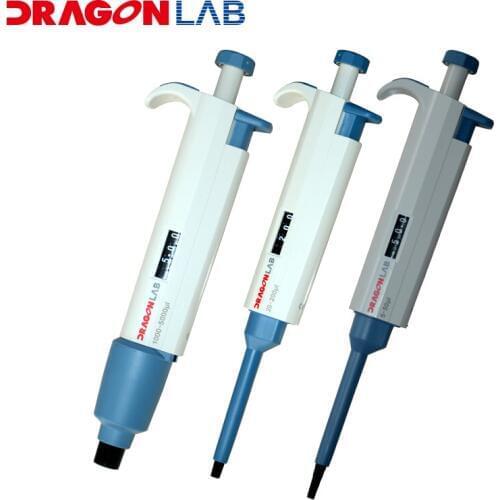 DLab Single-channel Adjustable Volume Mechanical Pipette-TopPette Dragon lab Pipettor Pipet 20-200ul/100-1000ul with tips
